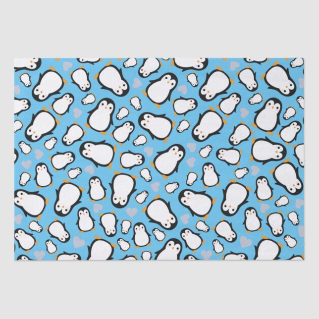 Penguin Baby Shower Tissue Paper (Front)