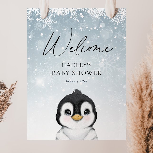 Penguin Baby Shower Welcome Sign (Creator Uploaded)
