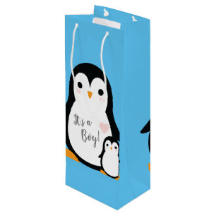 Penguin Baby Shower Wine Gift Bag