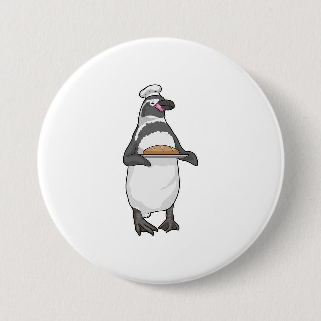 Penguin Baker Bread Button (Front)
