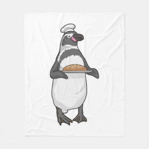 Penguin Baker Bread Fleece Blanket