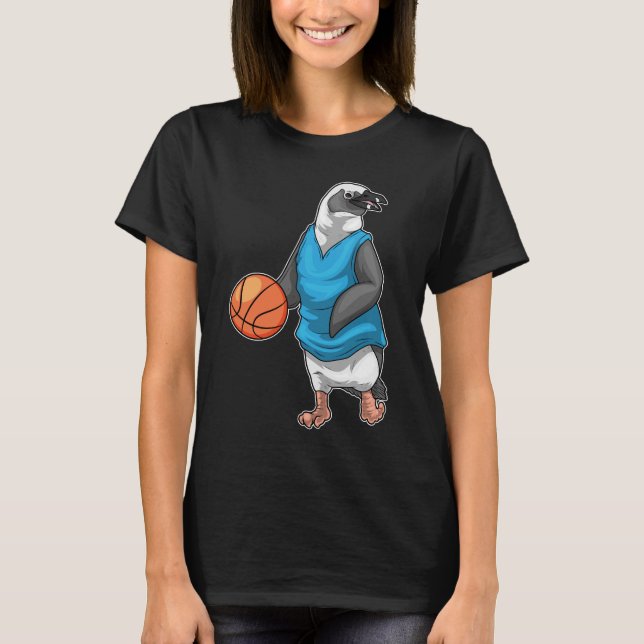 Penguin Basketball player Basketball T-Shirt (Front)