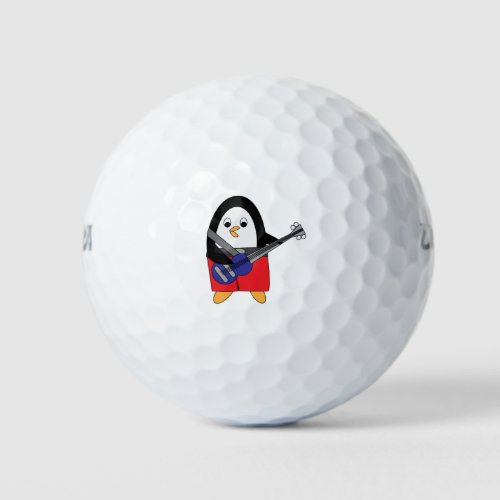 Penguin Bassist Music Cute Golf Balls