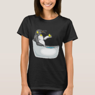 Penguin Bathe Bathtub Duck T-Shirt