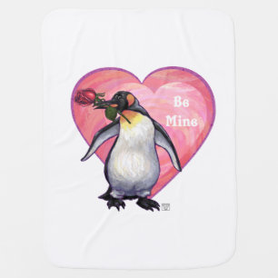 Penguin Be Mine Swaddle Blanket