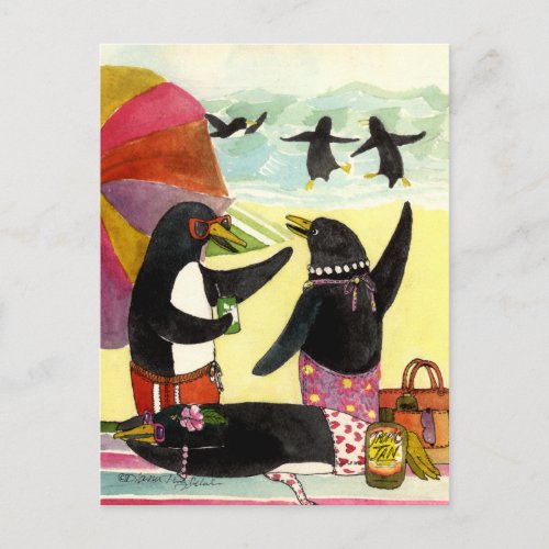 Penguin Beach Postcard