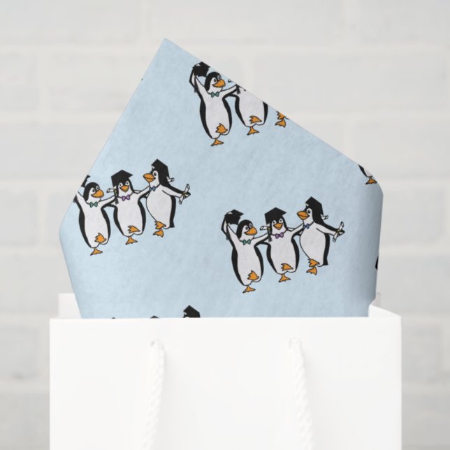 Penguin Best Friends Graduation  Tissue Paper (Gift Bag)
