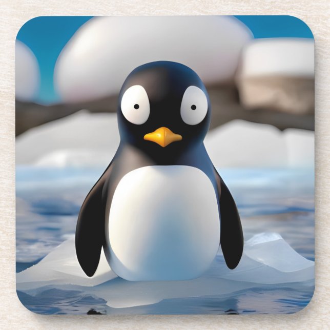 Penguin Beverage Coaster (Front)