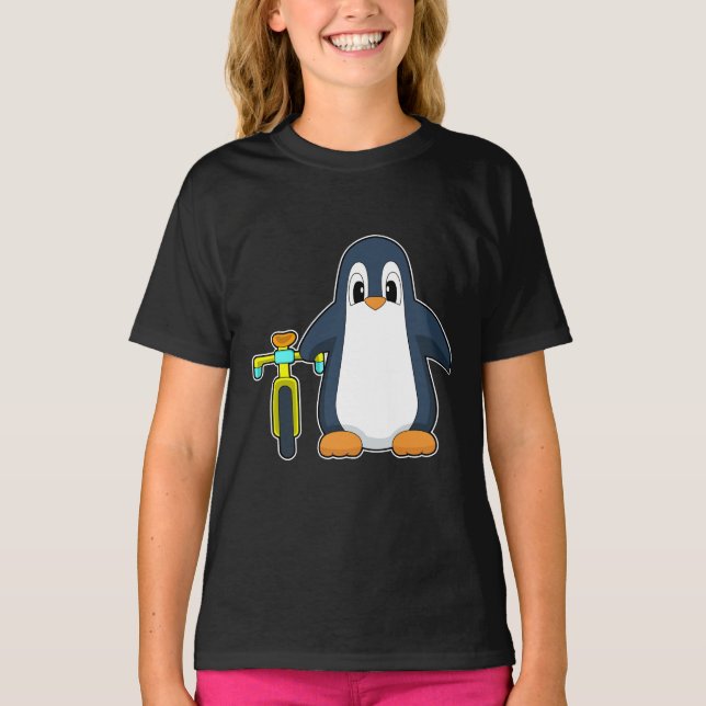 Penguin Bicycle T-Shirt (Front)