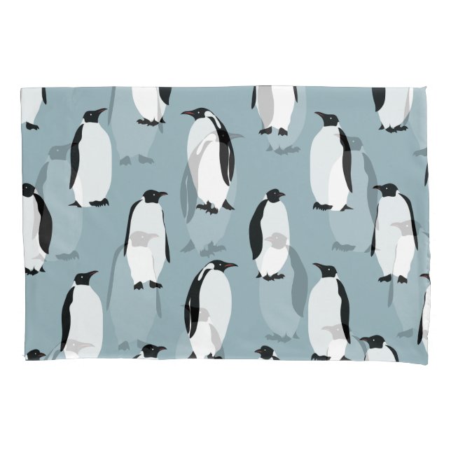 Penguin Bird Animal Cute Pattern Pillow Case (Front)