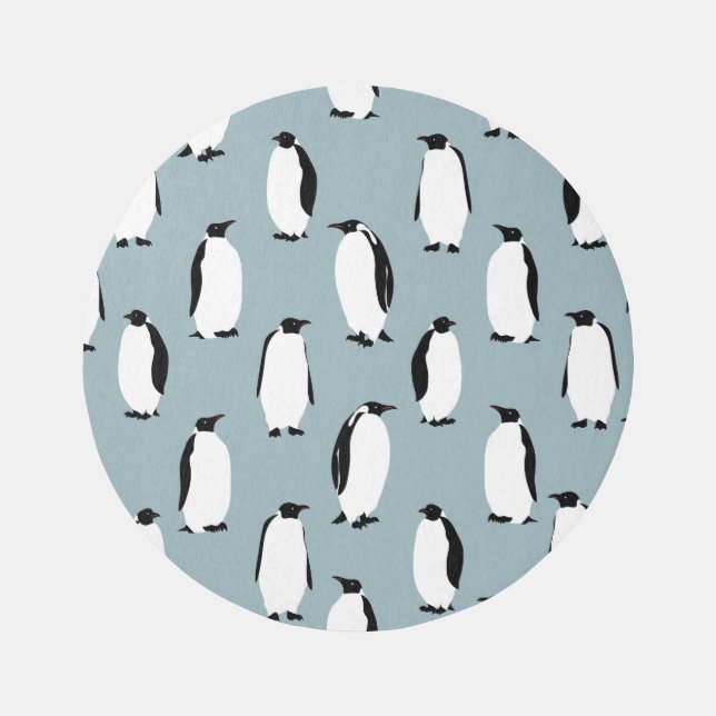Penguin Bird Animal Cute Pattern Rug (Front)