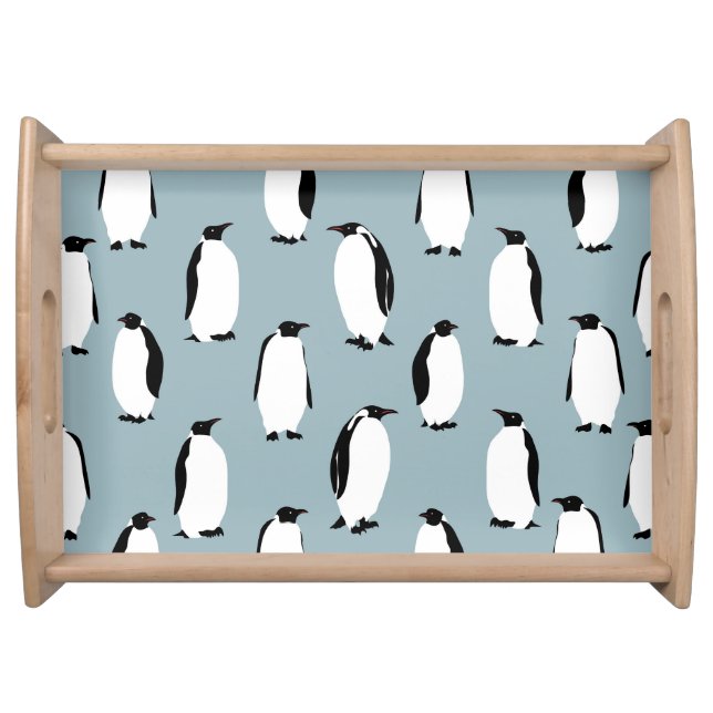 Penguin Bird Animal Cute Pattern Serving Tray (Front)