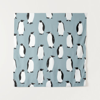 Penguin Bird Animal Cute Pattern Tapestry