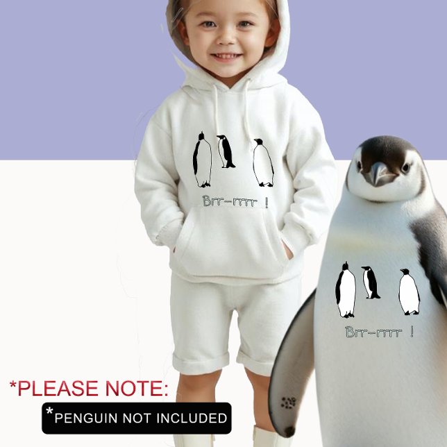 Penguin Bird Antarctic Personalized Winter White  Hoodie (Creator Uploaded)