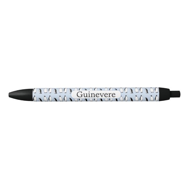 Penguin Bird Blue Animal Polar Winter Personalized Pen (Front)