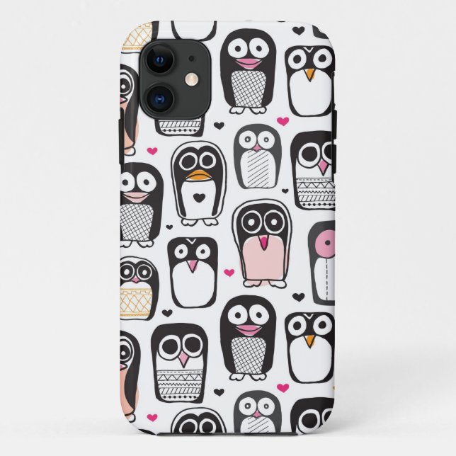 penguin bird illustration background Case-Mate iPhone case (Back)