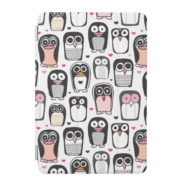 penguin bird illustration background iPad mini cover (Front)