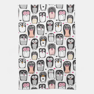 penguin bird illustration background kitchen towel