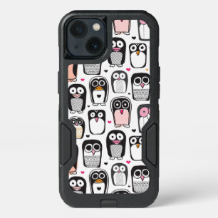 penguin bird illustration background iPhone 13 case