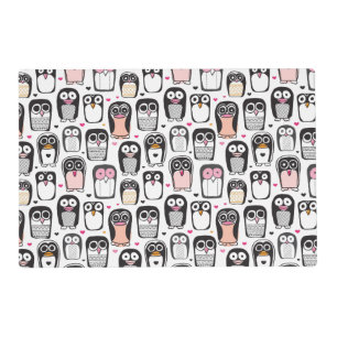 penguin bird illustration background placemat