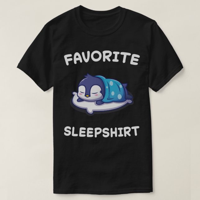Penguin Bird Nap Sleeping Sleep Pajamas Pajama 150 T-Shirt (Design Front)