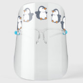 Penguin Birds Cute Animal Cartoon Face Shield (Front)