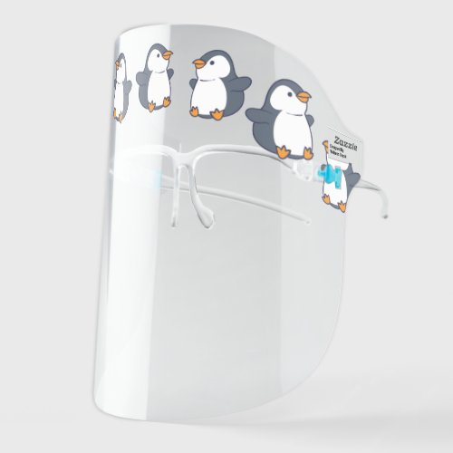 Penguin Birds Cute Animal Cartoon Face Shield