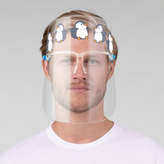 Penguin Birds Cute Animal Cartoon Face Shield (Insitu)