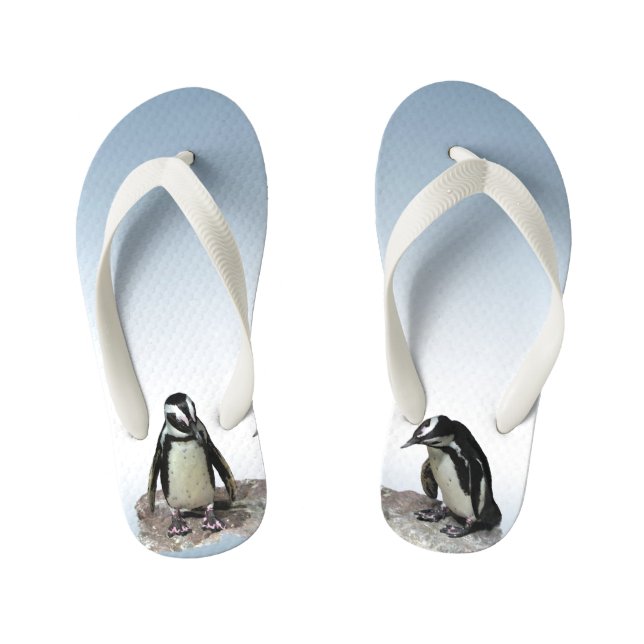 Penguin Birds Kids Flip Flops (Footbed)