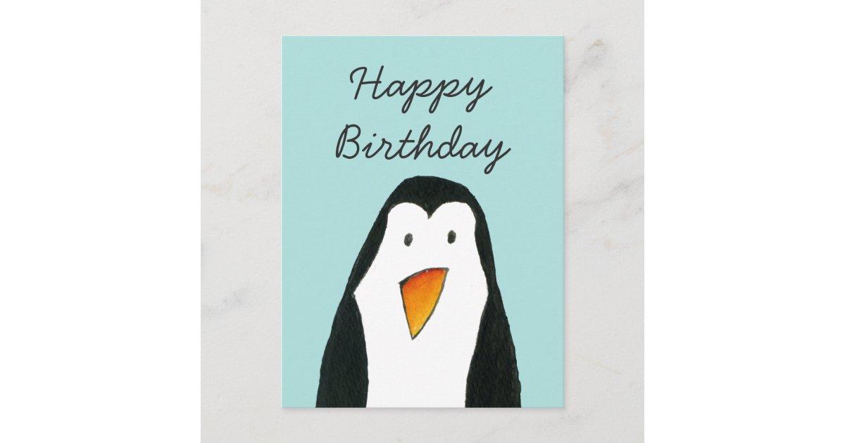 Penguin Birthday Card | Zazzle