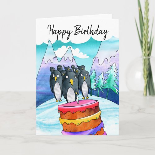 Penguin Birthday Card