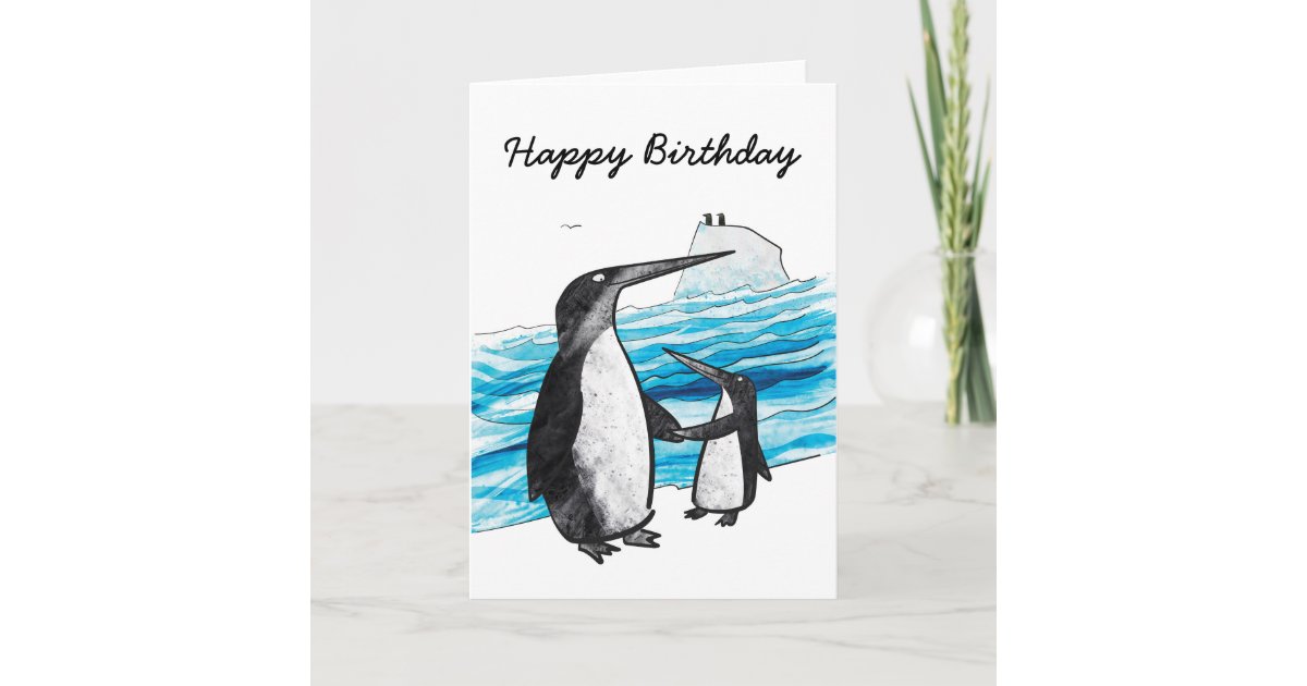 Penguin Birthday Card | Zazzle