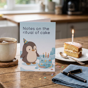 Penguin Birthday   Dry Humor Custom Birthday Card