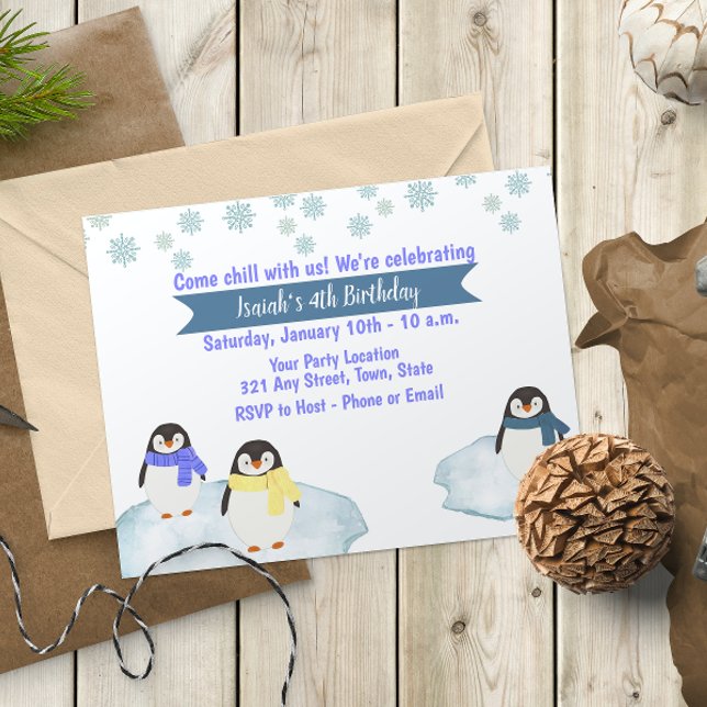 Penguin Birthday Invitation (Creator Uploaded)