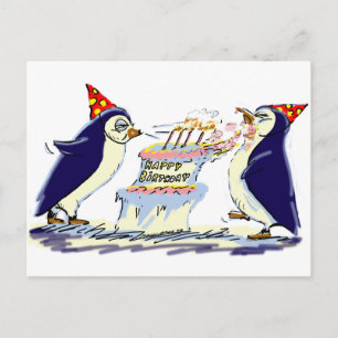 PeNgUiN BiRtHdAy Postcard