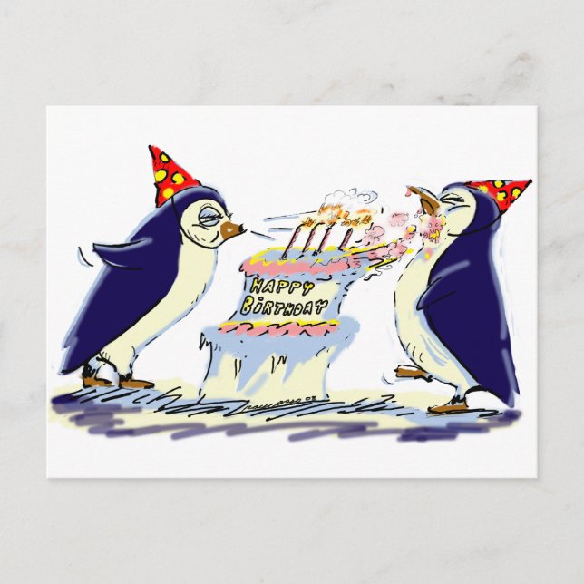 PeNgUiN BiRtHdAy Postcard (Front)