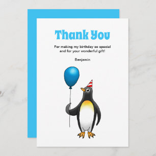 Penguin Birthday Thank You Card