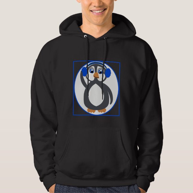 Penguin Blue Earmuffs Shirt (Front)