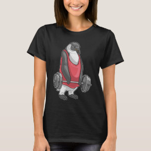 Penguin Bodybuilder Barbell Bodybuilding T-Shirt
