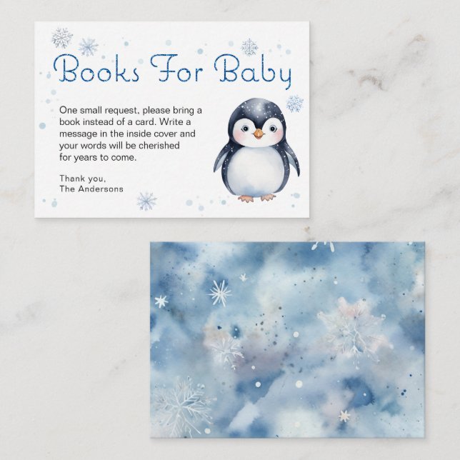 Penguin Books for Baby Card – Winter (Front/Back)