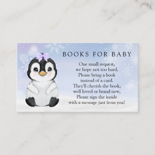 Penguin Books for Baby Request Enclosure Card