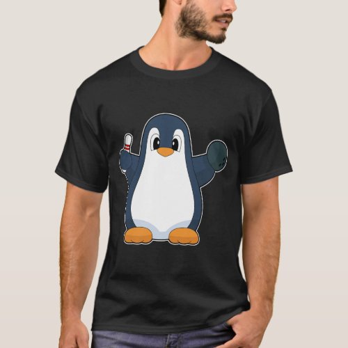 Penguin Bowling Bowling ball T_Shirt