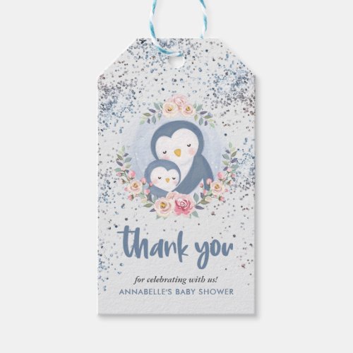 Penguin Boy Baby Shower Thank You Gift Tags