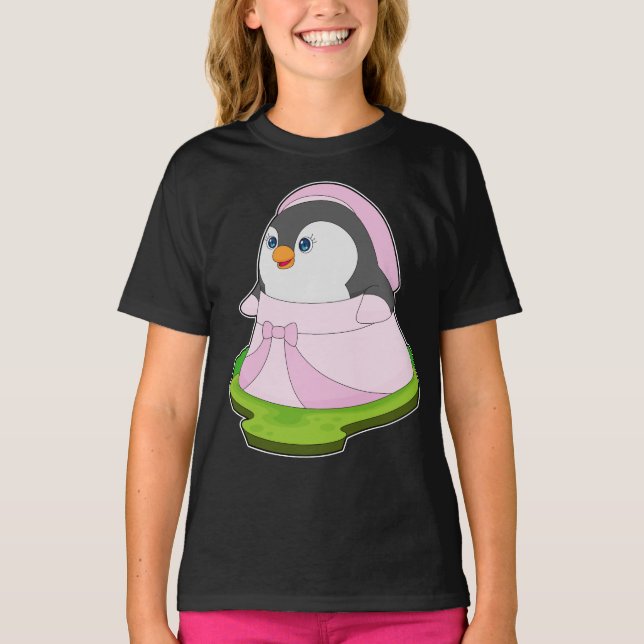 Penguin Bride Dress Wedding T-Shirt (Front)