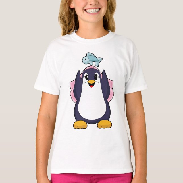 Penguin Bride Veil Wedding T-Shirt (Front)