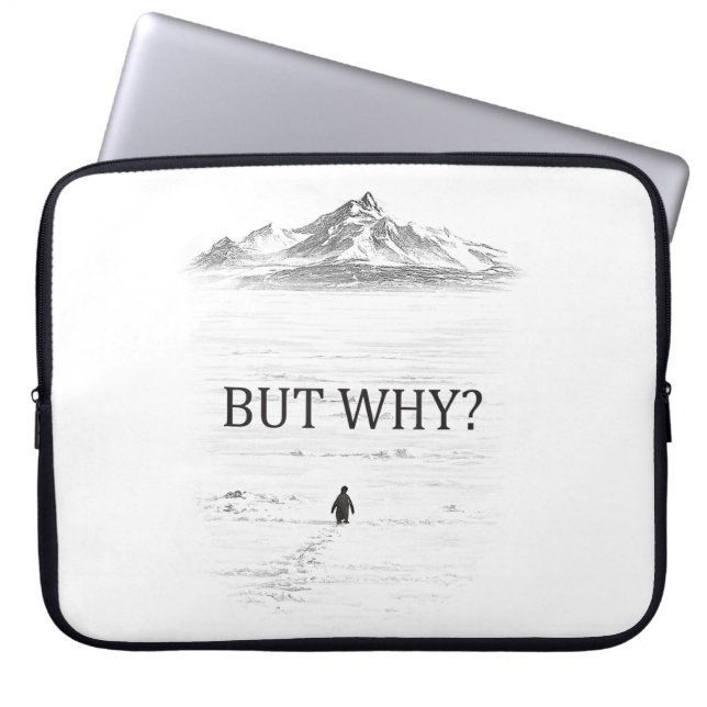 Penguin But Why Mountains  Laptop Sleeve (Front)