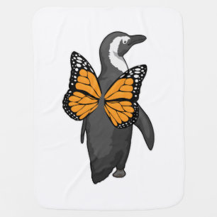 Penguin Butterfly wings Baby Blanket