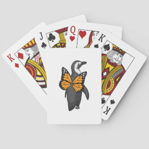 Penguin Butterfly wings Poker Cards