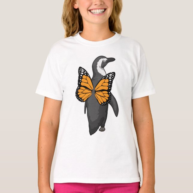 Penguin Butterfly wings T-Shirt (Front)