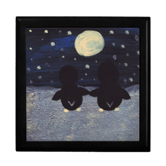 Penguin By Moon Light Jewelry Box